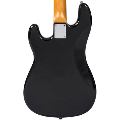 Vintage V4 ReIssued Bass Guitar ~ Rocker Black / Mirror Scratchplate - Fair Deal Music