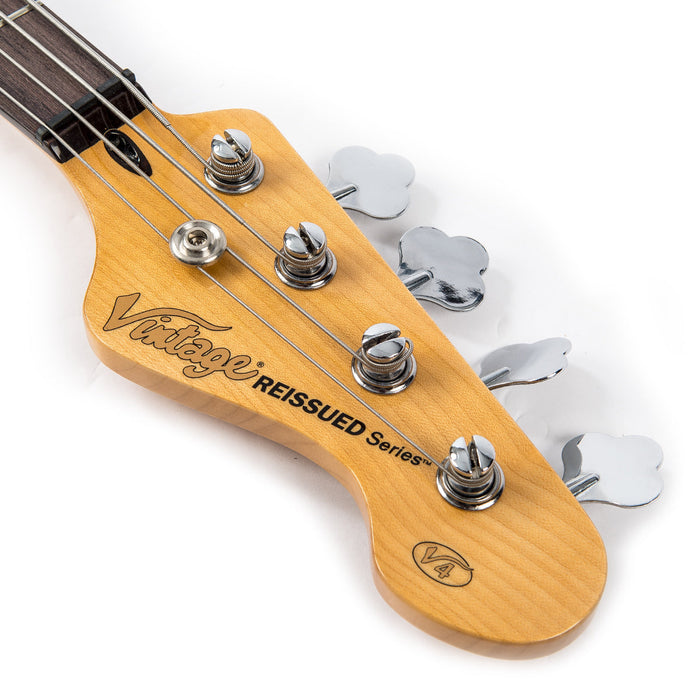 Vintage V4 ReIssued Bass Guitar - Boulevard Black - Fair Deal Music