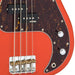 Vintage V4 ReIssued Maple Fingerboard Bass Guitar ~ Firenza Red - Fair Deal Music