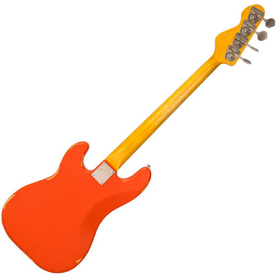 Vintage V4 ICON Bass ~ Distressed Firenza Red - Fair Deal Music