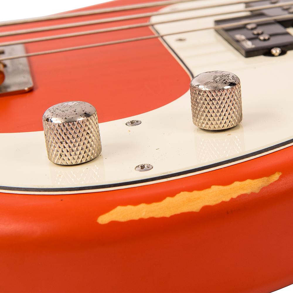 Vintage V4 ICON Bass ~ Distressed Firenza Red - Fair Deal Music