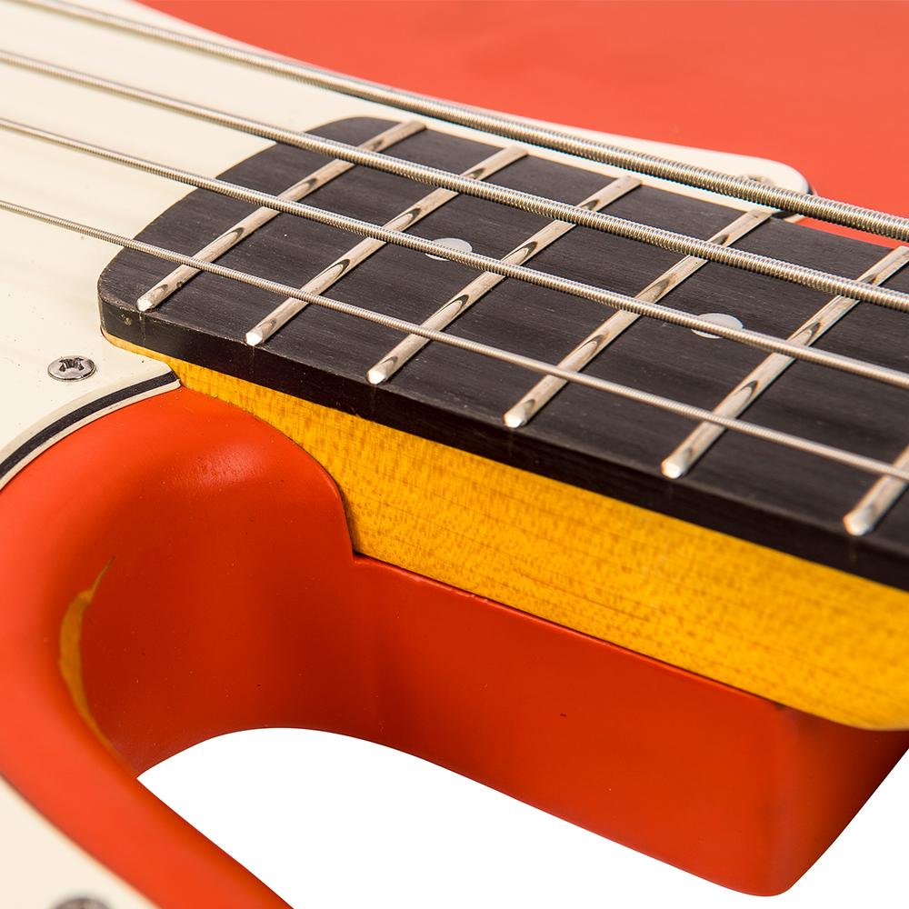 Vintage V4 ICON Bass ~ Distressed Firenza Red - Fair Deal Music