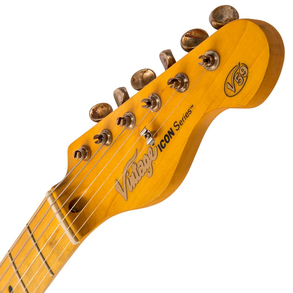 Vintage V59 ICON Electric Guitar ~ Distressed Sunburst - Fair Deal Music