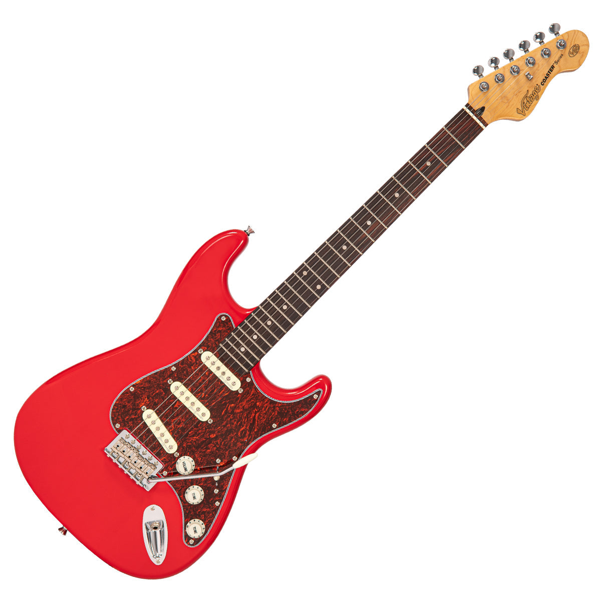 Vintage V60 Coaster Series Electric Guitar ~ Gloss Red - Fair Deal Music