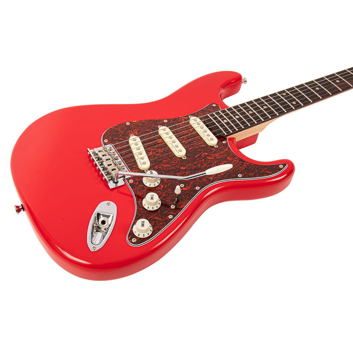 Vintage V60 Coaster Series Electric Guitar ~ Gloss Red - Fair Deal Music