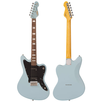Vintage V65H ReIssued Hard Tail Electric Guitar ~ Satin Blue - Fair Deal Music