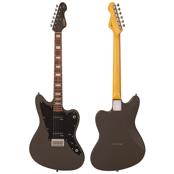 Vintage V65H ReIssued Hard Tail Electric Guitar ~ Satin Grey - Fair Deal Music