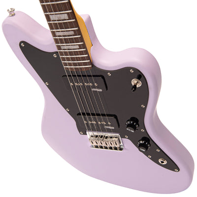 Vintage V65H ReIssued Hard Tail Electric Guitar ~ Satin Purple - Fair Deal Music