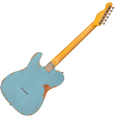 Vintage V66 Paul Rose Signature Electric Guitar ~ Distressed Gun Hill Blue - Fair Deal Music