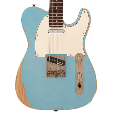 Vintage V66 Paul Rose Signature Electric Guitar ~ Distressed Gun Hill Blue - Fair Deal Music