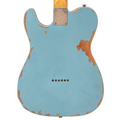 Vintage V66 Paul Rose Signature Electric Guitar ~ Distressed Gun Hill Blue - Fair Deal Music