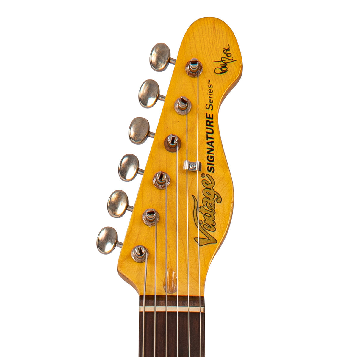 Vintage V66 Paul Rose Signature Electric Guitar ~ Distressed Gun Hill Blue - Fair Deal Music