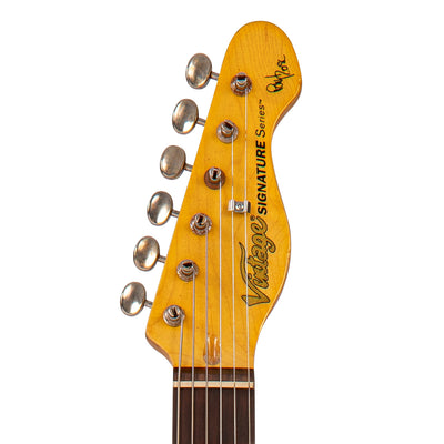 Vintage V66 Paul Rose Signature Electric Guitar ~ Distressed Gun Hill Blue - Fair Deal Music