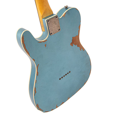 Vintage V66 Paul Rose Signature Electric Guitar ~ Distressed Gun Hill Blue - Fair Deal Music