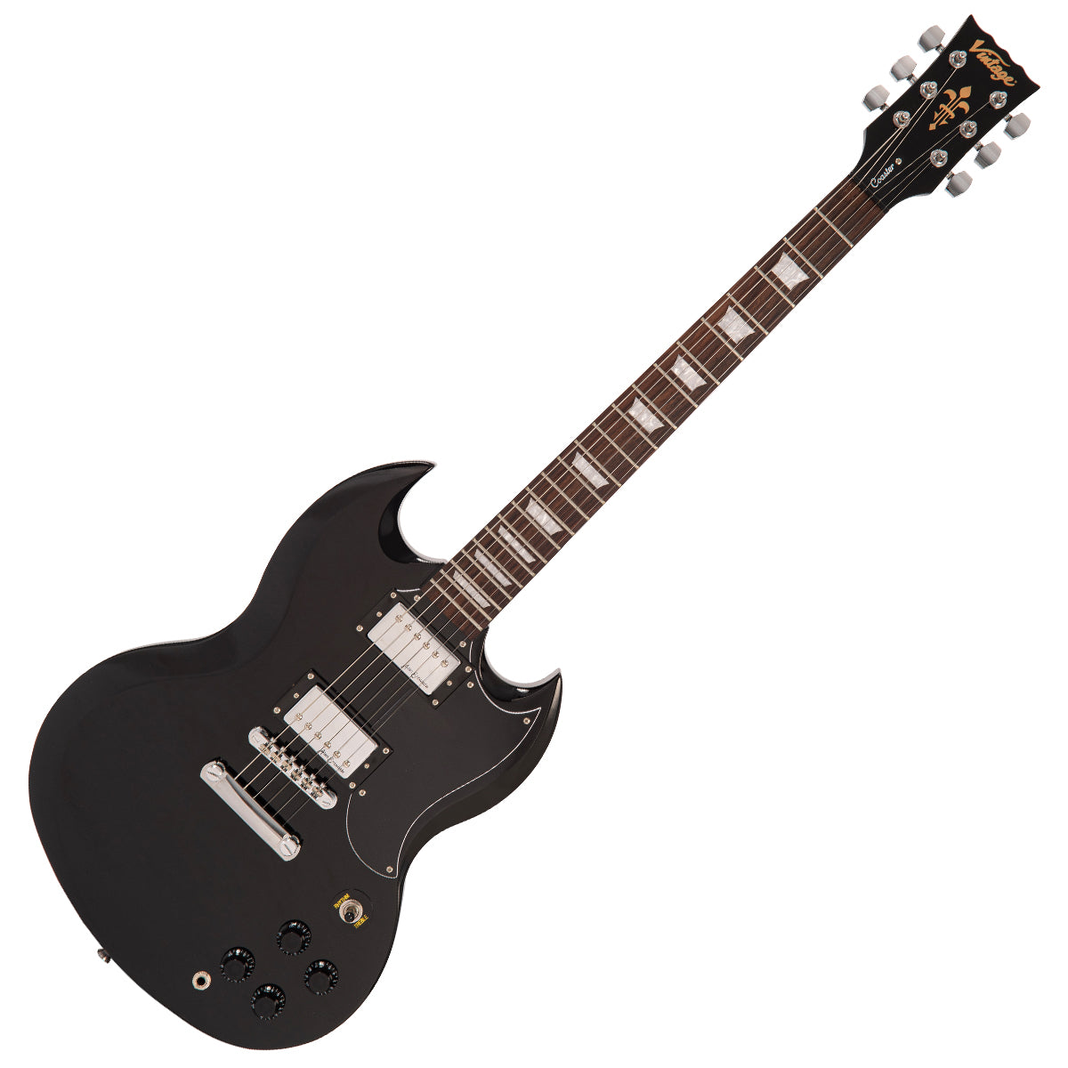 Vintage V69 Coaster Series Electric Guitar ~ Boulevard Black - Fair Deal Music