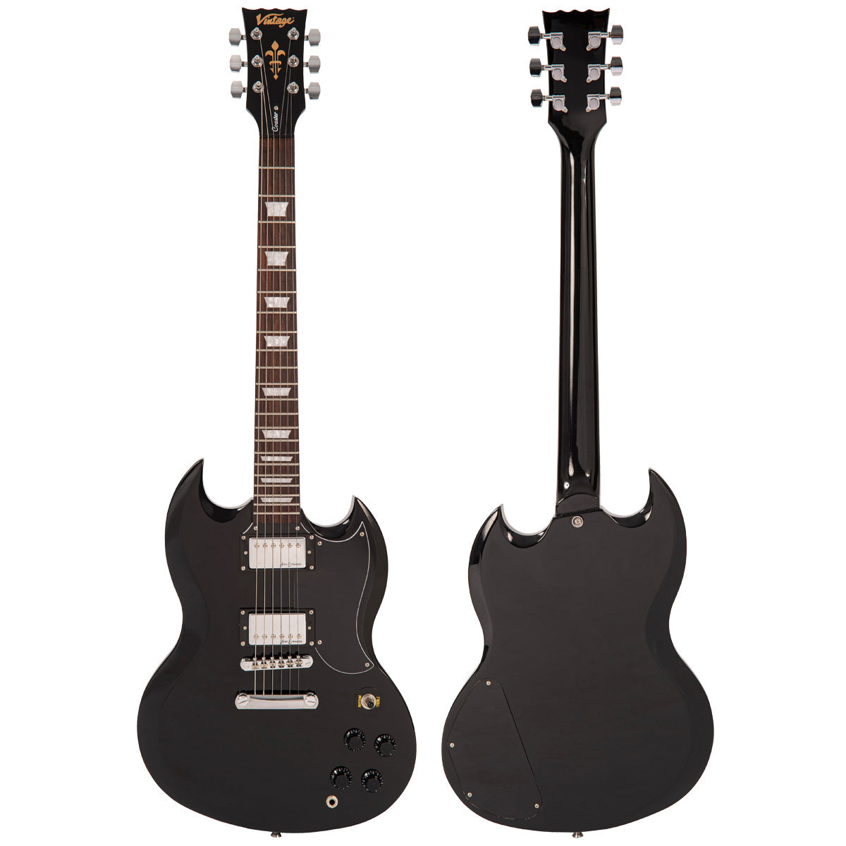 Vintage V69 Coaster Series Electric Guitar ~ Boulevard Black - Fair Deal Music