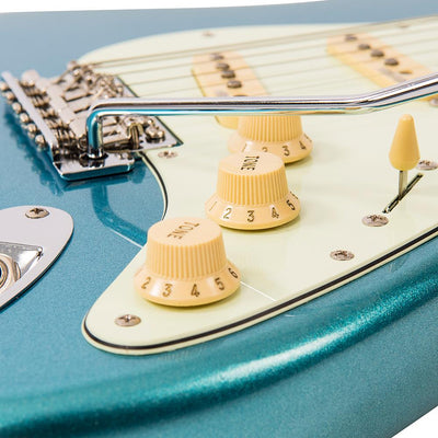 Vintage V6 ReIssued Electric Guitar ~ Candy Apple Blue - Fair Deal Music