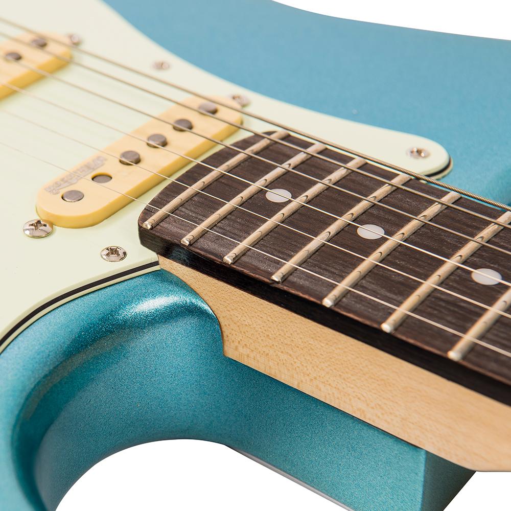Vintage V6 ReIssued Electric Guitar ~ Candy Apple Blue - Fair Deal Music