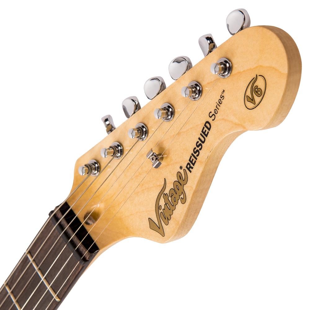 Vintage V6 ReIssued Electric Guitar ~ Candy Apple Blue - Fair Deal Music