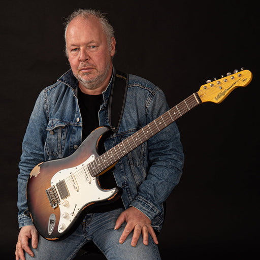 Vintage V6 Paul Rose Signature Electric Guitar ~ Distressed Sunset Sunburst - Fair Deal Music