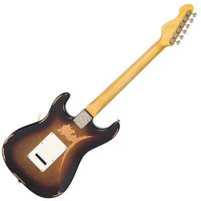 Vintage V6 Paul Rose Signature Electric Guitar ~ Distressed Sunset Sunburst - Fair Deal Music