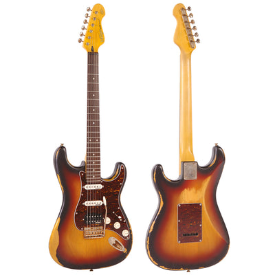 Vintage V6H ICON Electric Guitar ~ Distressed Tobacco Sunburst - Fair Deal Music