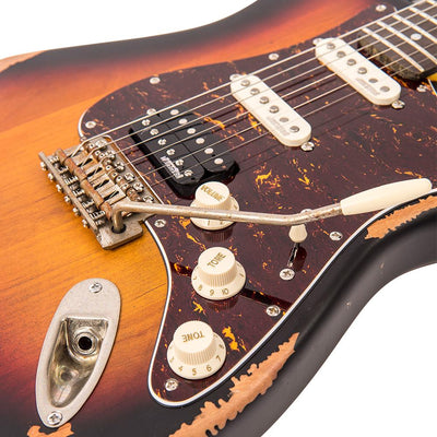 Vintage V6H ICON Electric Guitar ~ Distressed Tobacco Sunburst - Fair Deal Music