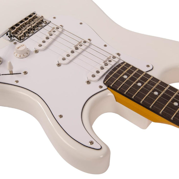 Vintage V6JMH ReIssued Electric Guitar ~ Olympia White 'Fillmore' - Fair Deal Music
