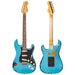 Vintage V6 ICON Electric Guitar ~ Distressed Gun Hill Blue Over Sunburst - Fair Deal Music