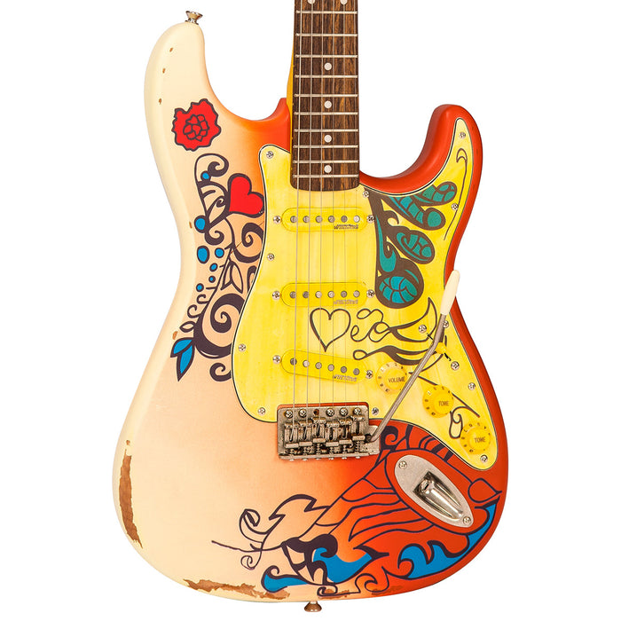 Vintage V6 Thomas Blug Signature Electric Guitar ~ 'Summer of love' - Fair Deal Music
