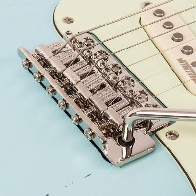 Vintage V6 ICON Electric Guitar ~ Distressed Laguna Blue - Fair Deal Music