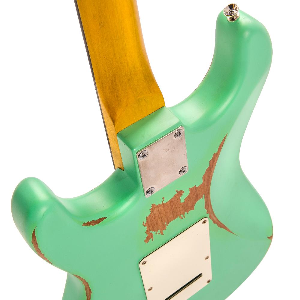Vintage V6 ICON Electric Guitar ~ Distressed Ventura Green - Fair Deal Music