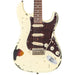 Vintage V6 ICON Electric Guitar ~ Distressed White Over Sunburst - Fair Deal Music