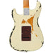 Vintage V6 ICON Electric Guitar ~ Distressed White Over Sunburst - Fair Deal Music