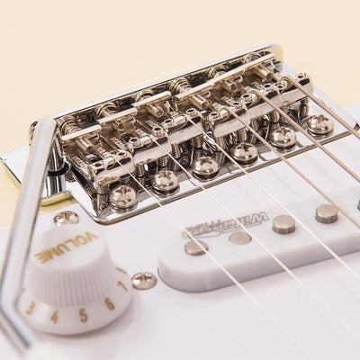 Vintage V6 ReIssued Electric Guitar ~ Vintage White - Fair Deal Music