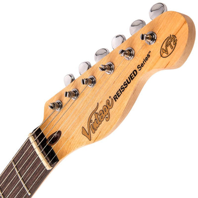 Vintage V72 ReIssued Custom Spec Electric Guitar ~ Flame Tobacco Burst - Fair Deal Music