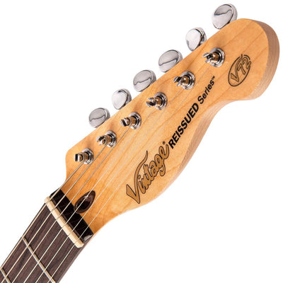Vintage V72H Custom Spec Hardtail ~ Flame Tobacco  Burst - Fair Deal Music