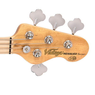 Vintage V96 ReIssued 4-String Active Bass ~ Natural - Fair Deal Music