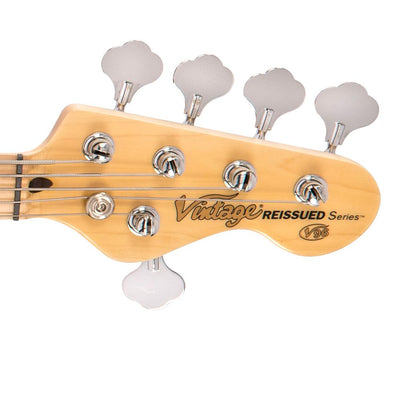 Vintage V96 ReIssued 5-String Active Bass ~ Flamed Tobacco Sunburst - Fair Deal Music