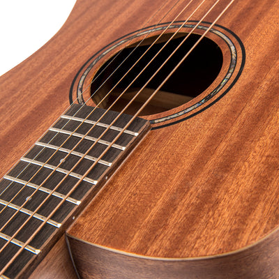 Vintage Mahogany Series 'Travel' Electro-Acoustic Guitar ~ Satin Mahogany - Fair Deal Music