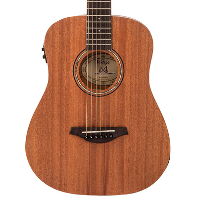 Vintage Mahogany Series 'Travel' Electro-Acoustic Guitar ~ Satin Mahogany - Fair Deal Music