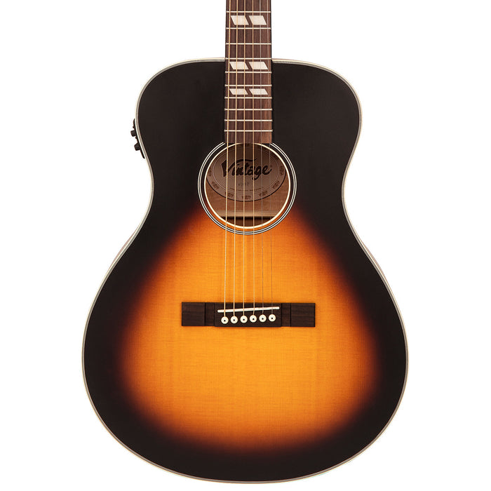 Vintage Historic Series 'Folk' Electro-Acoustic Guitar ~ Vintage Sunburst - Fair Deal Music