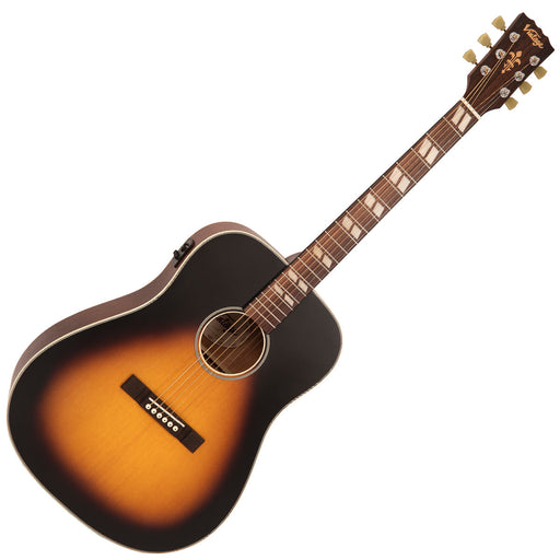 Vintage Historic Series 'Dreadnought' Electro-Acoustic Guitar ~ Vintage Sunburst - Fair Deal Music