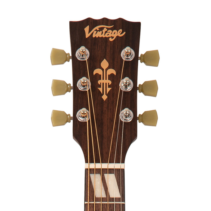 Vintage Historic Series 'Dreadnought' Electro-Acoustic Guitar ~ Vintage Sunburst - Fair Deal Music