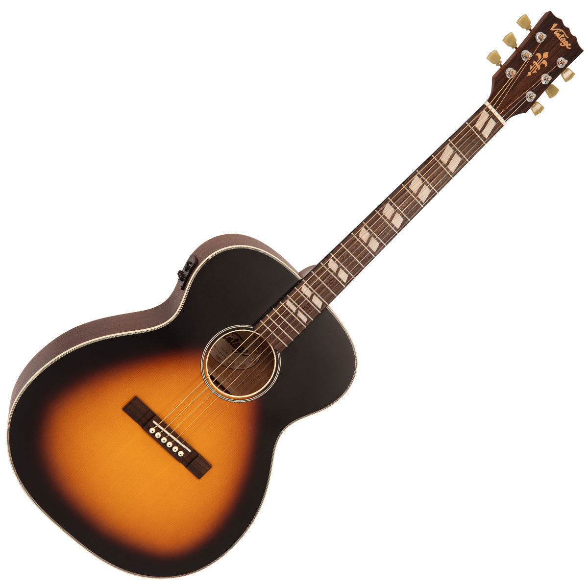 Vintage Historic Series 'Orchestra' Electro-Acoustic Guitar ~ Vintage Sunburst - Fair Deal Music
