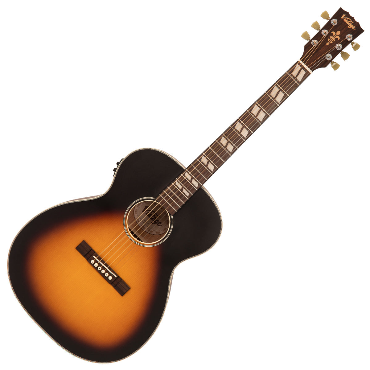 Vintage Historic Series 'Orchestra' Electro-Acoustic Guitar ~ Vintage Sunburst - Fair Deal Music