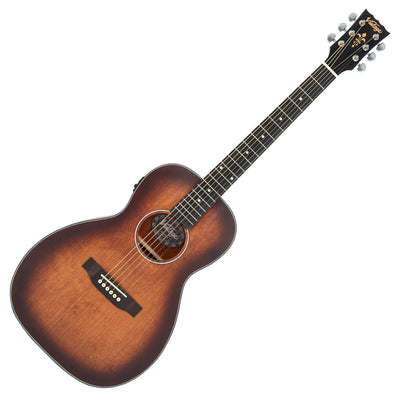 Vintage Stage Series 'Parlour' Electro-Acoustic Guitar ~ Antiqued - Fair Deal Music