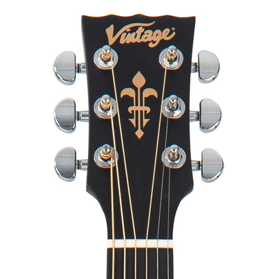 Vintage Stage Series 'Parlour' Electro-Acoustic Guitar ~ Natural - Fair Deal Music