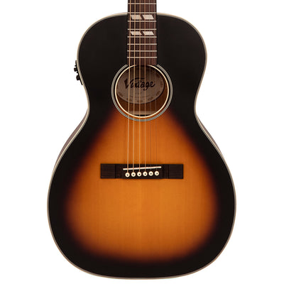 Vintage Historic Series 'Parlour' Electro-Acoustic Guitar ~ Vintage Sunburst - Fair Deal Music