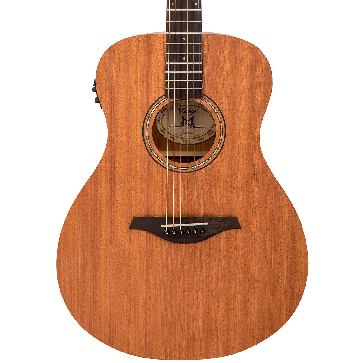 Vintage Mahogany Series 'Folk' Electro-Acoustic Guitar ~ Satin Mahogany - Fair Deal Music